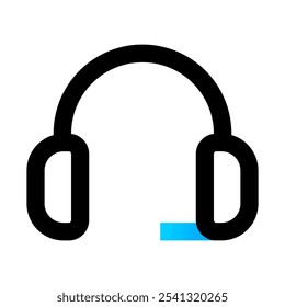 Headphones icon. headphones, music, audio, listen, sound, headset, earphones, device, speaker, electronic. Vector icon illustration