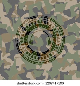 headphones icon on camo texture