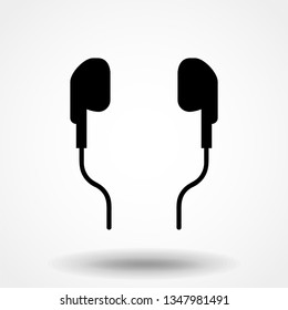 headphones icon on white background