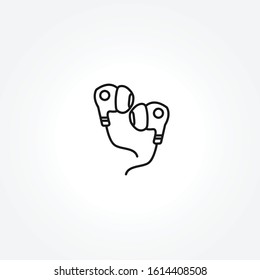 headphones icon on white background
