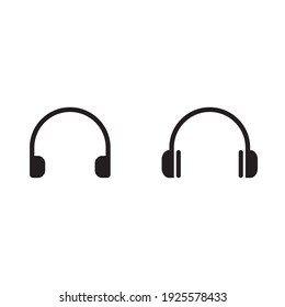 Headphones icon on white background