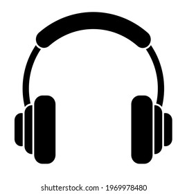 headphones icon on white background