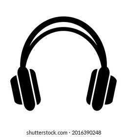 icono de auriculares en fondo blanco