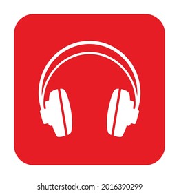 headphones icon on white background