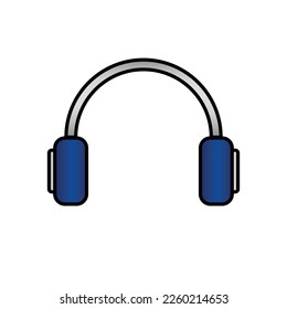 Headphones icon on white background.