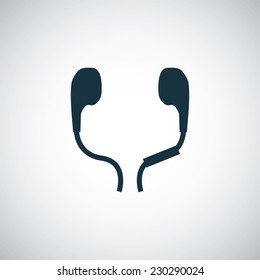 headphones icon on white background 