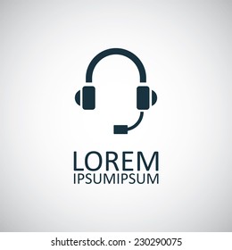 headphones icon on white background 