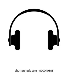 Headphones icon on white background vector