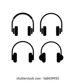 Headphones icon set