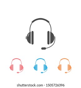 Headphones icon set vector illustration. Headphones symbol