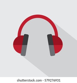 headphones icon with shadow