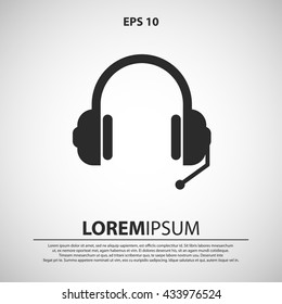 headphones icon. headphones sign