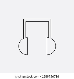 headphones icon sign signifier vector