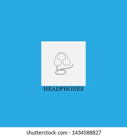 headphones icon sign signifier vector