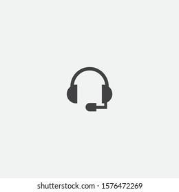 headphones icon silhouette vector illustration