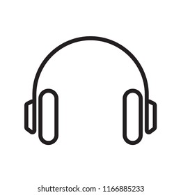 Headphones Icon. Simple design. Isolate on white background.