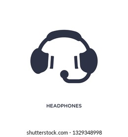 headphones icon. Simple element illustration from customer service concept. headphones editable symbol design on white background. Can be use for web and mobile.