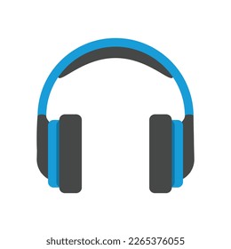 Headphones icon. Simple headphone headset in comic style.