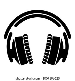 Headphones icon. Simple illustration of headphones vector icon for web