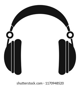 Headphones icon. Simple illustration of headphones vector icon for web design isolated on white background