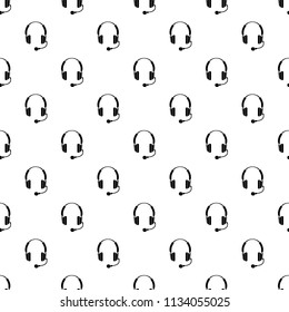 Headphones icon in simple style isolated on white background. Device symbol