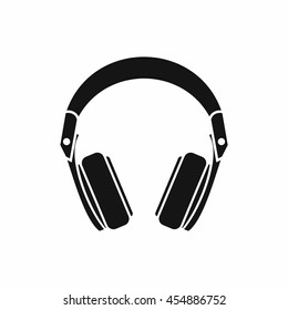 Headphones icon in simple style isolated vector illustration
