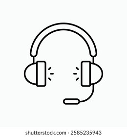 Headphones icon. simple vector icon