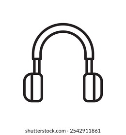 Headphones icon. Simple vector sign.
