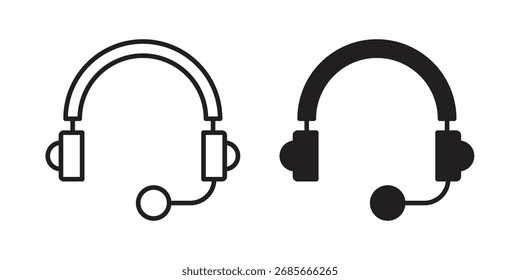 Símbolo de Vector simple del icono de los auriculares