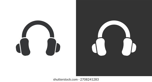 Headphones icon. Solid glyph series icon