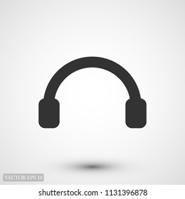 headphones icon, stock vector illustration flat design style