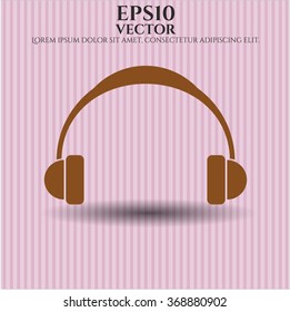 Headphones icon or symbol