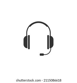 Headphones icon Headphones symbol in flat