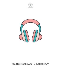 Headphones icon theme symbol vector illustration isolated on white background