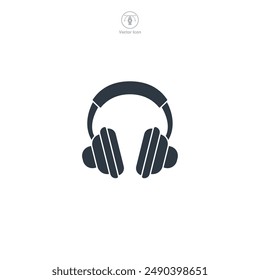 Kopfhörer-Symbol-Symbol-Symbol-Symbol-Vektorillustration isoliert auf weißem Hintergrund