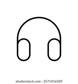 Headphones icon Thin line vector