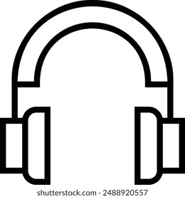 headphones icon. Thin linear style design isolated on white background