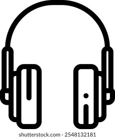 icono de auriculares. Diseño De Estilo Lineal Delgado Aislado Sobre Fondo Blanco