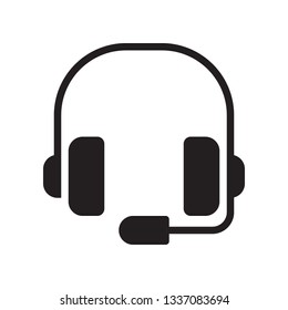 Headphones icon in trendy flat style design. Vector graphic illustration. Headphones icon for website design and user interface. Pixel perfect. EPS 10