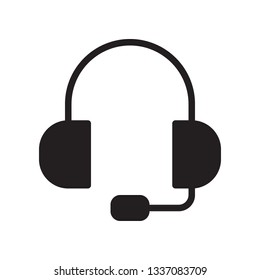 Headphones icon in trendy flat style design. Vector graphic illustration. Headphones icon for website design and user interface. Pixel perfect. EPS 10