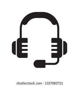 Headphones icon in trendy flat style design. Vector graphic illustration. Headphones icon for website design and user interface. Pixel perfect. EPS 10