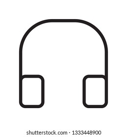 Headphones icon in trendy outline style design. Vector graphic illustration. Headphones icon for website design and user interface. Editable vector stroke. Pixel perfect. EPS 10.