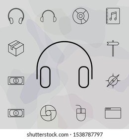 headphones icon. Universal set of web for website design and development, app development