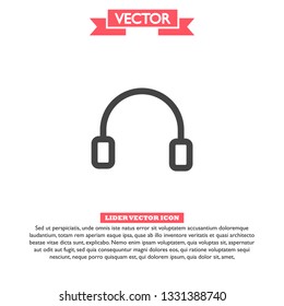 headphones icon vector