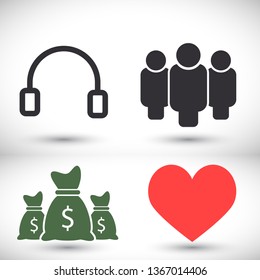 headphones icon vector