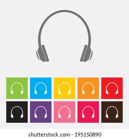 Headphones icon - Vector