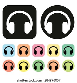 Headphones icon. Vector