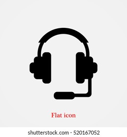 headphones icon, vector best flat icon, EPS