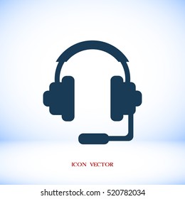 headphones icon, vector best flat icon, EPS