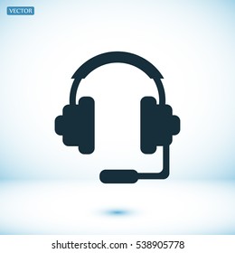 headphones icon, vector best flat icon, EPS